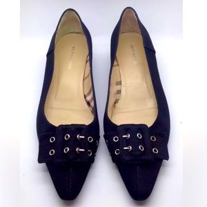 BURBERRY Black, Plaid Suedes Heels Worn 1X Italy